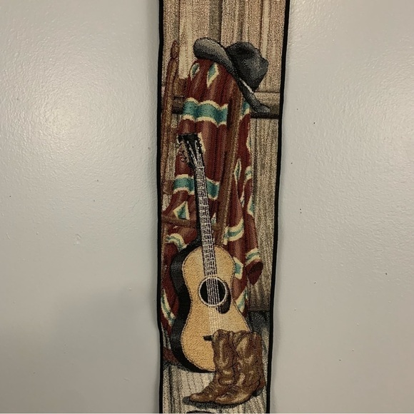 “OUT West” Western Ranch Scene Narrow Tapestry - Picture 4 of 8